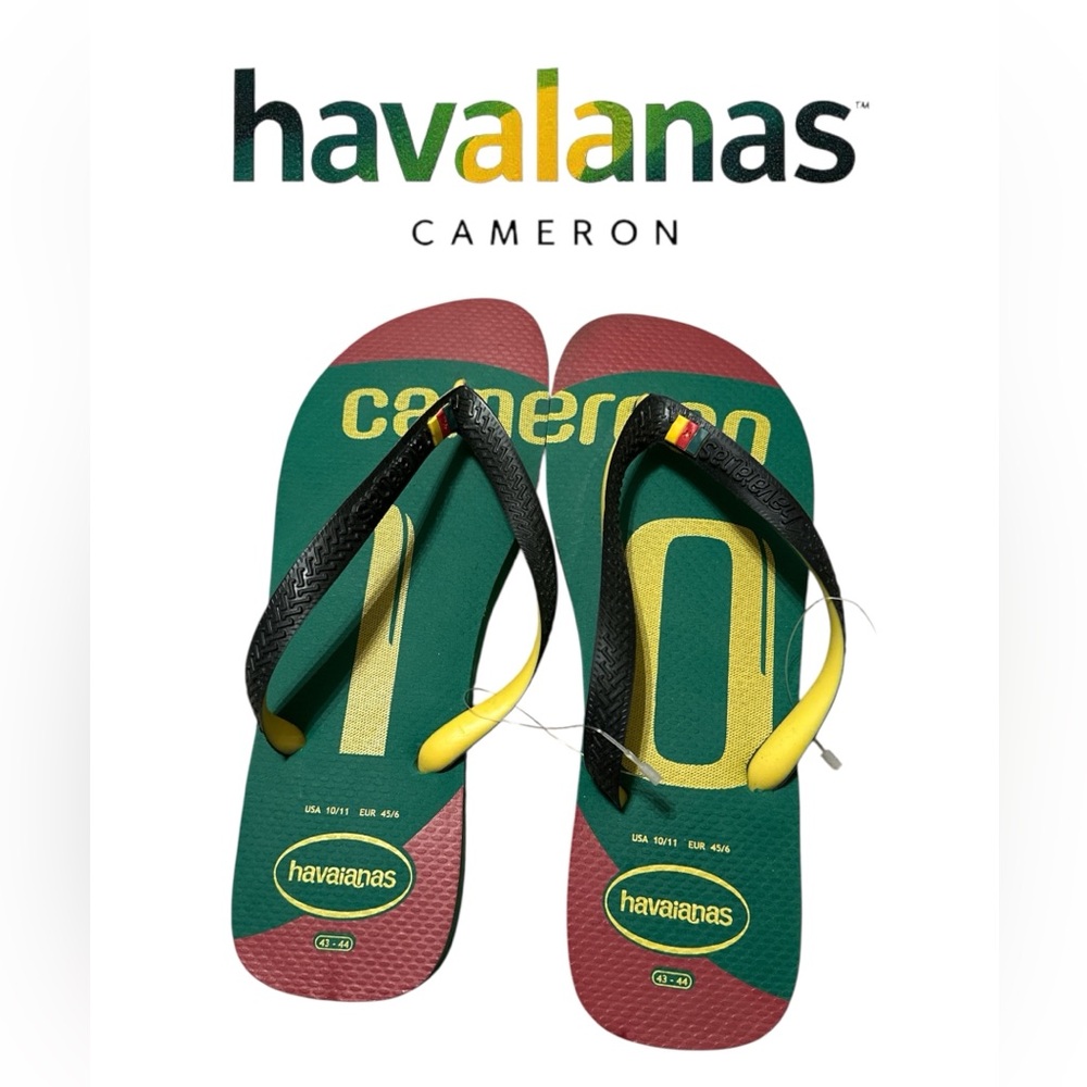 Havaianas Cameron Flip Flops - Black and Yellow